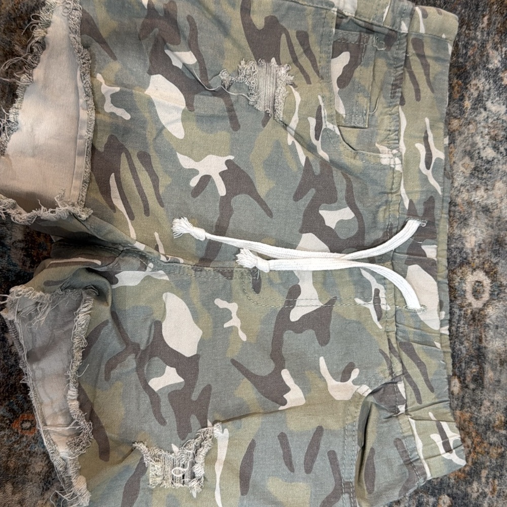 YMI Camouflage Jean Shorts